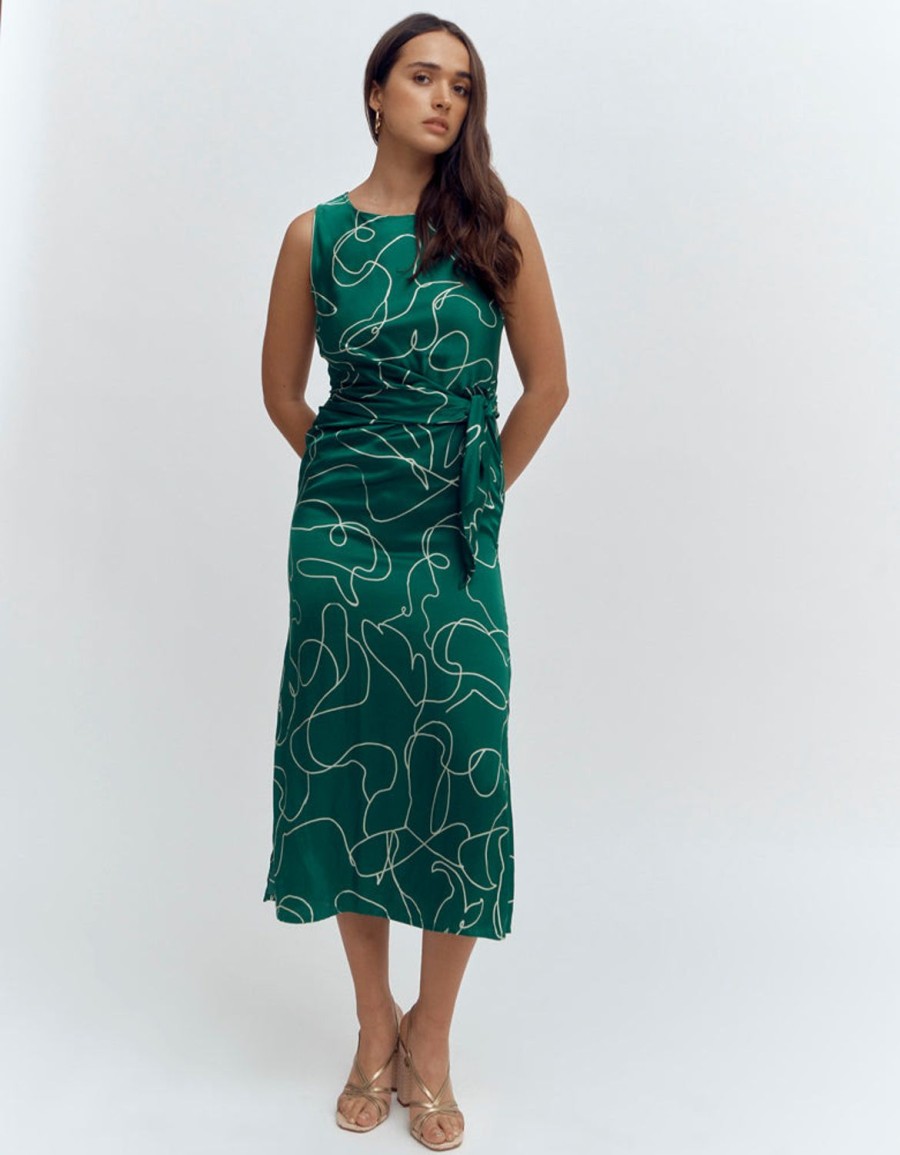 Clearance Devernois Printed Draped Dress