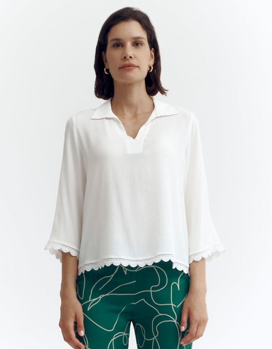 New Devernois Blouse With Lace Details