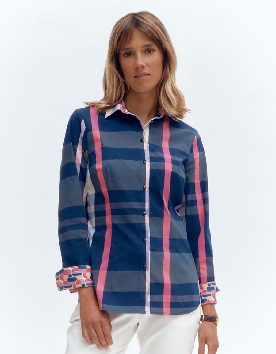 Clearance Devernois Plaid Blouse