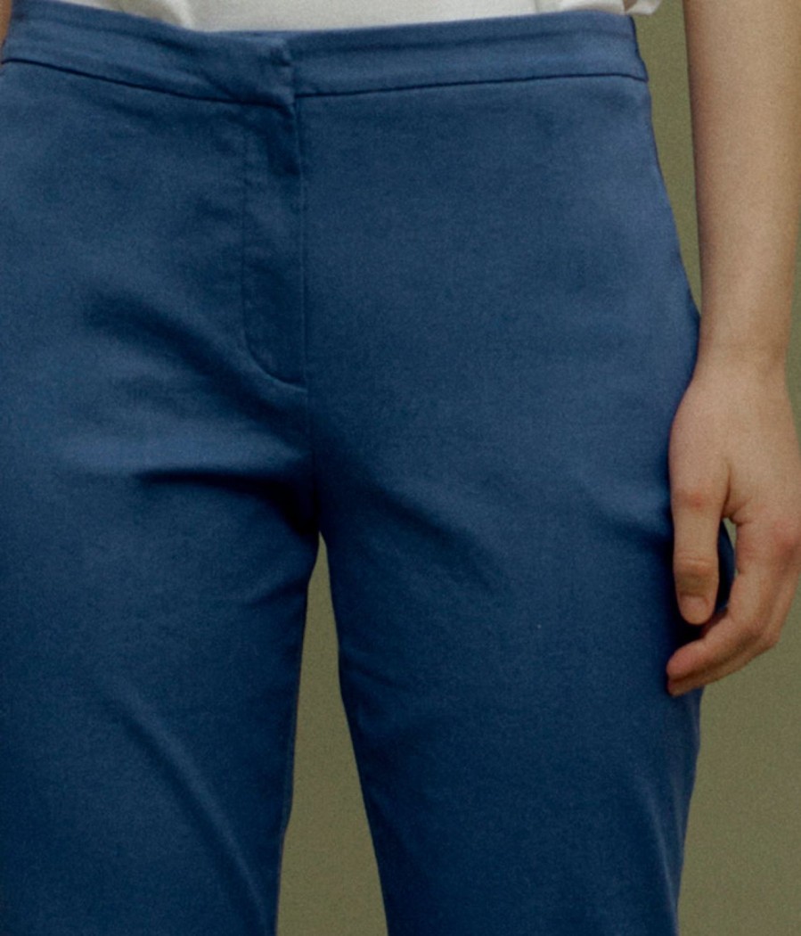 Online Devernois Straight Stretch Cotton Trousers