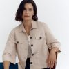 Clearance Devernois Short Buttoned Cotton And Linen Jacket