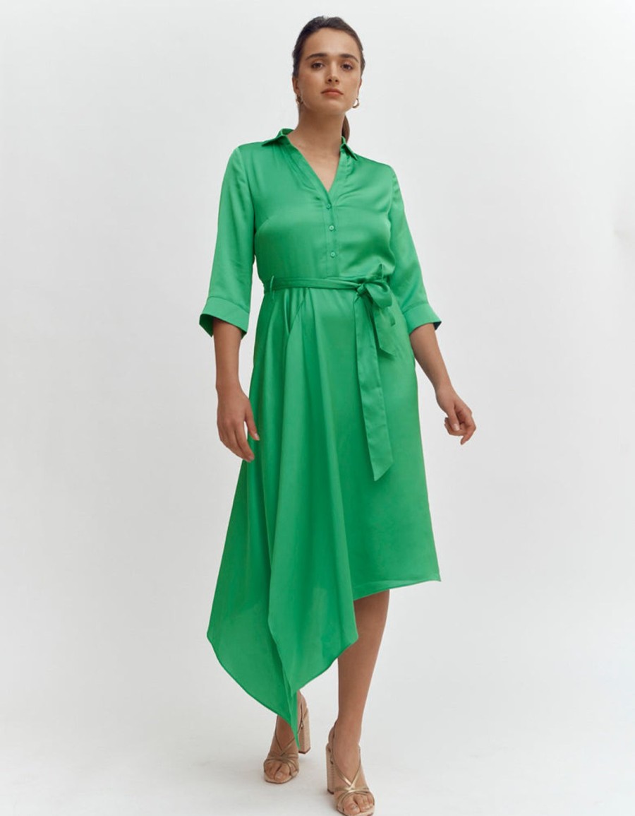 Best Devernois Asymmetrical Midi Dress