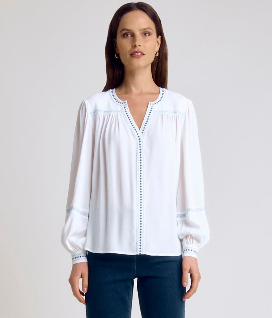 Hot Devernois Embroidered Blouse