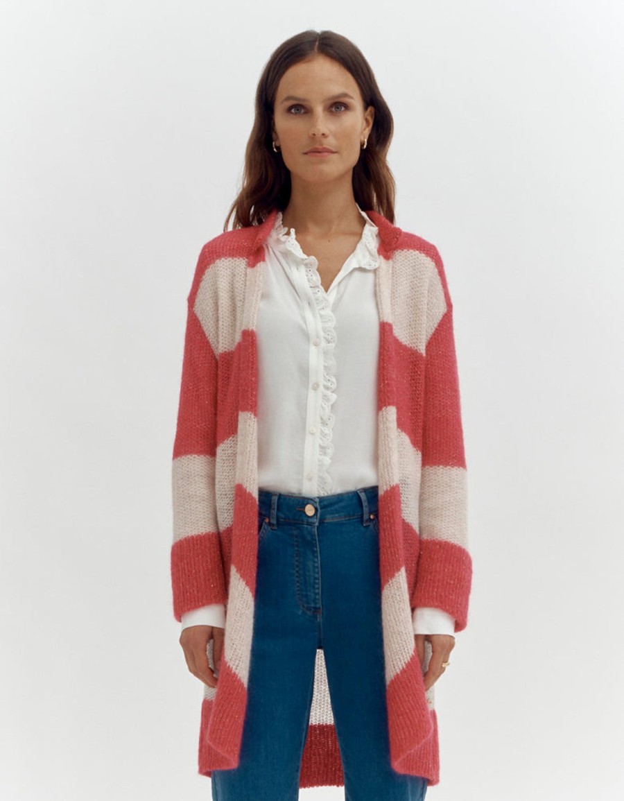 Clearance Devernois Long Knitted Mohair Cardigan