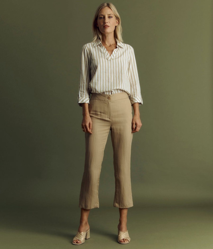 Clearance Devernois Lyocell Cropped Trousers