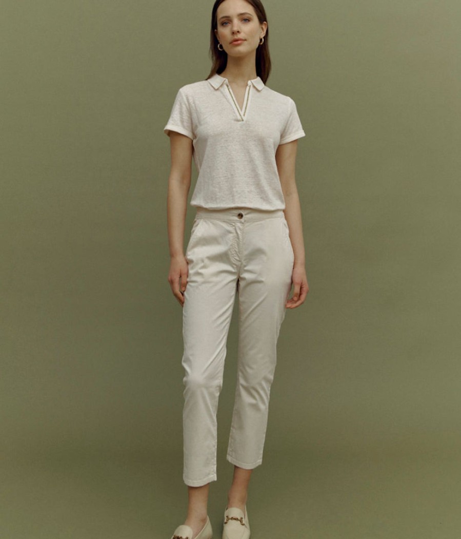 Online Devernois 7/8Th Pants In Stretch Cotton