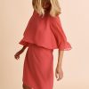 Best Devernois Dress With Chiffon Sleeves