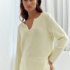 Clearance Devernois Moss Stitch Knit Sweater