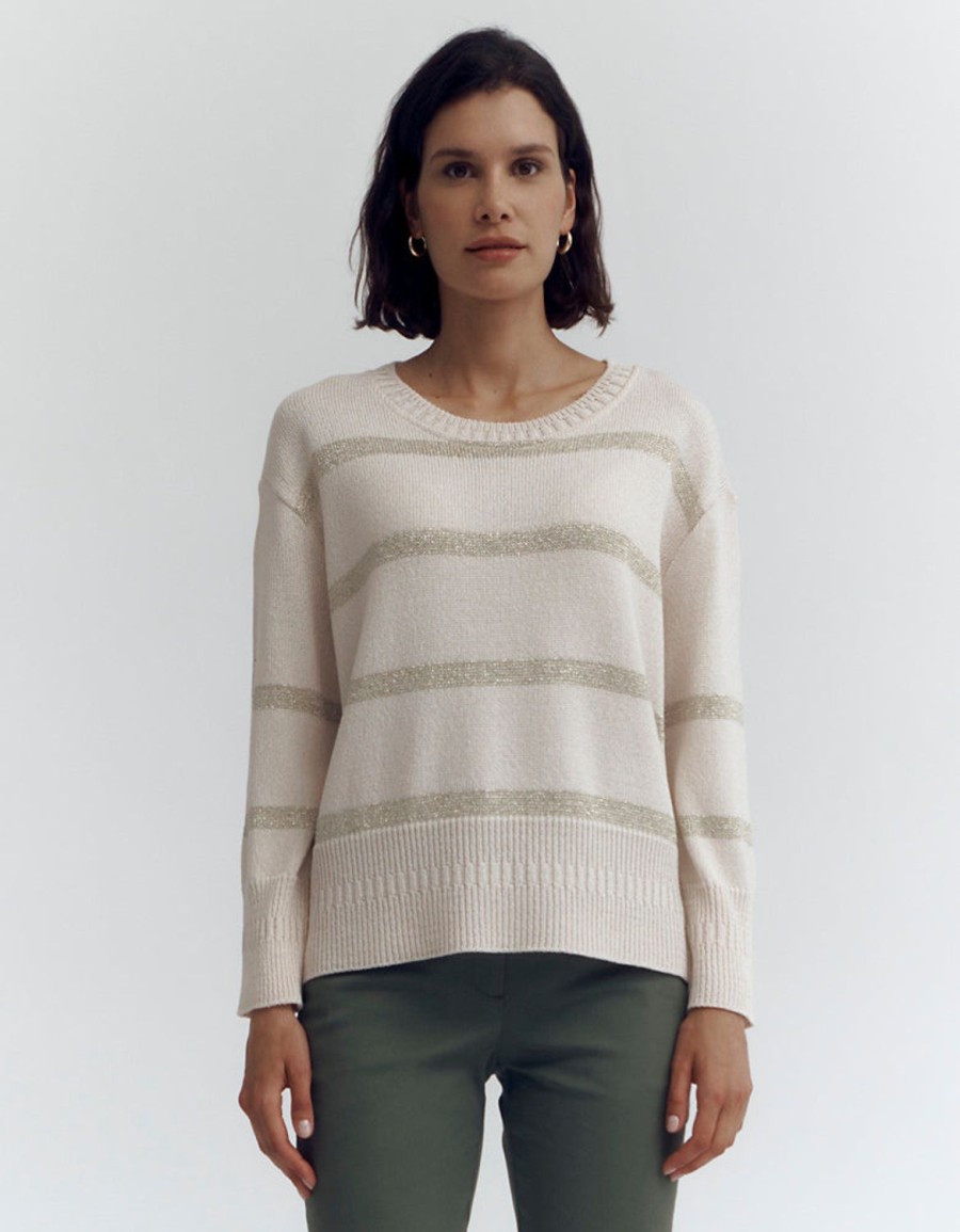 Clearance Devernois Striped Knit Jumper