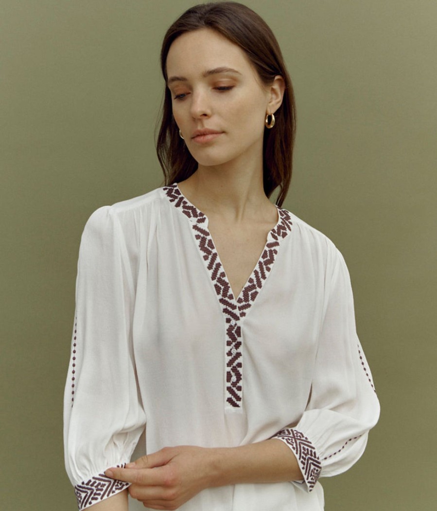 Online Devernois Embroidered Blouse