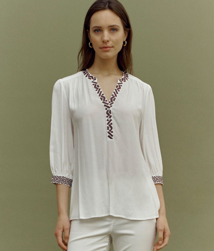 Online Devernois Embroidered Blouse