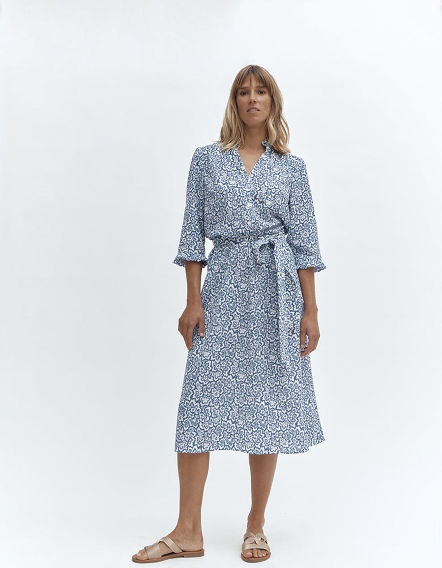 Online Devernois Robe Midi Imprimee