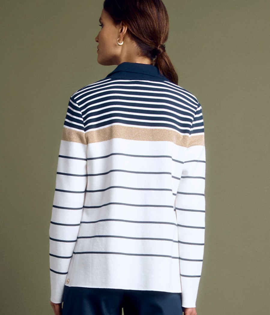 New Devernois Striped Milano Knit Blazer