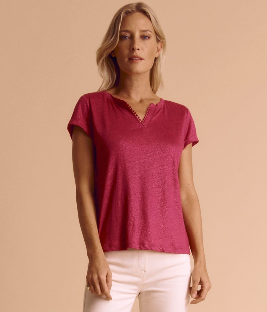 Clearance Devernois Iridescent Linen T-Shirt