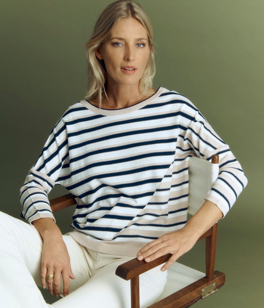 Clearance Devernois Oversized Knit Sailor Top