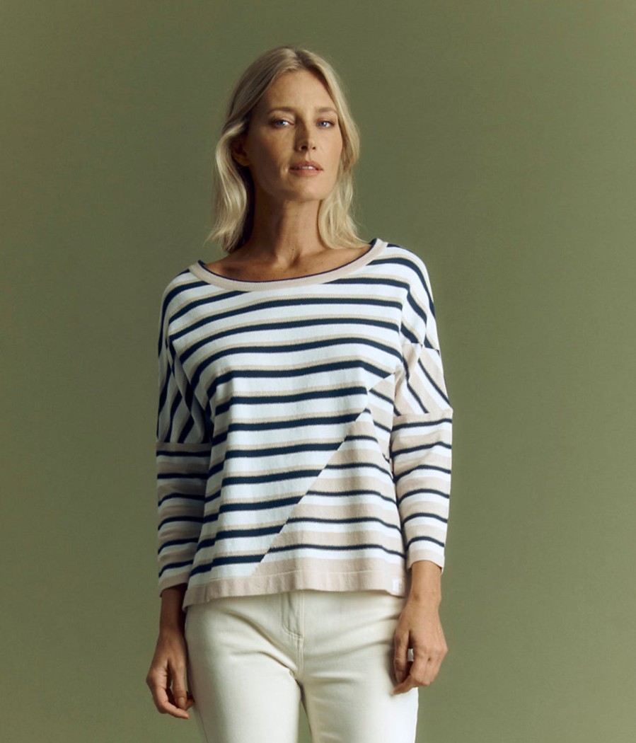 Clearance Devernois Oversized Knit Sailor Top