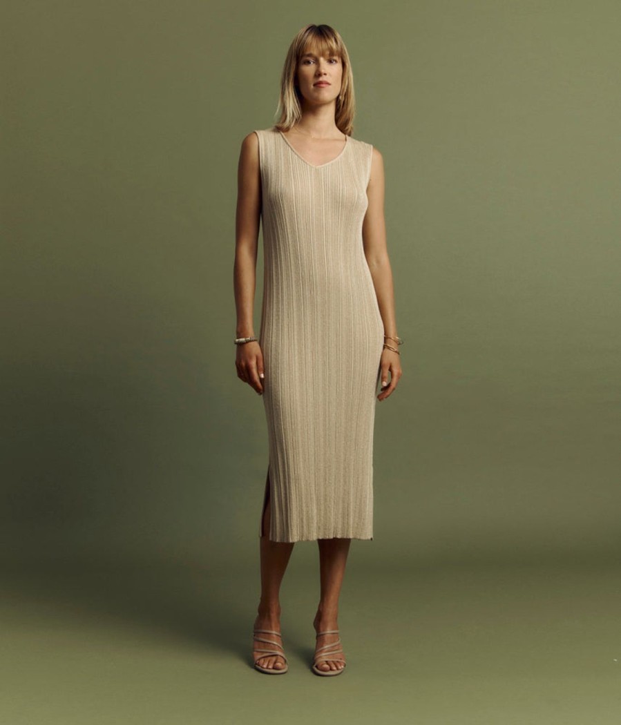 Online Devernois Iridescent Rib Knit Tube Dress