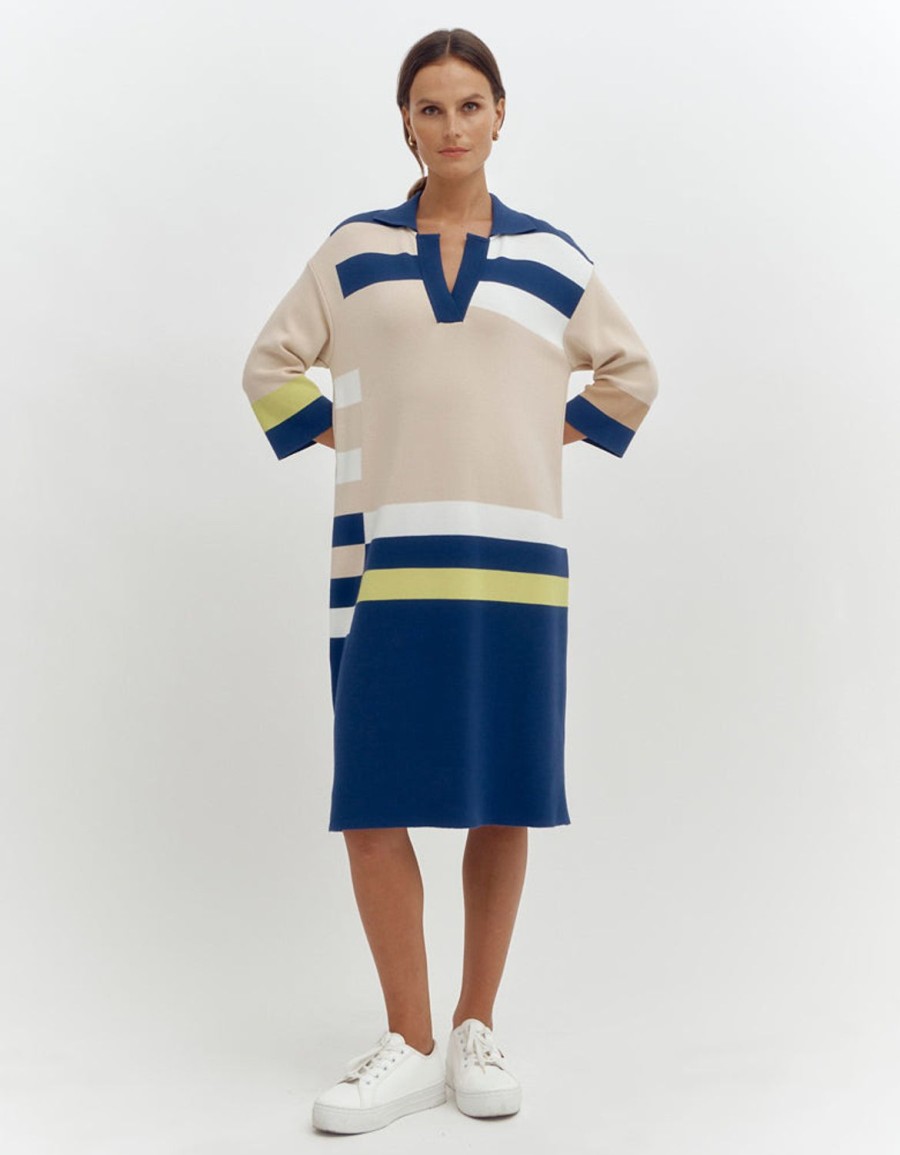 Wholesale Devernois Knit Polo Dress