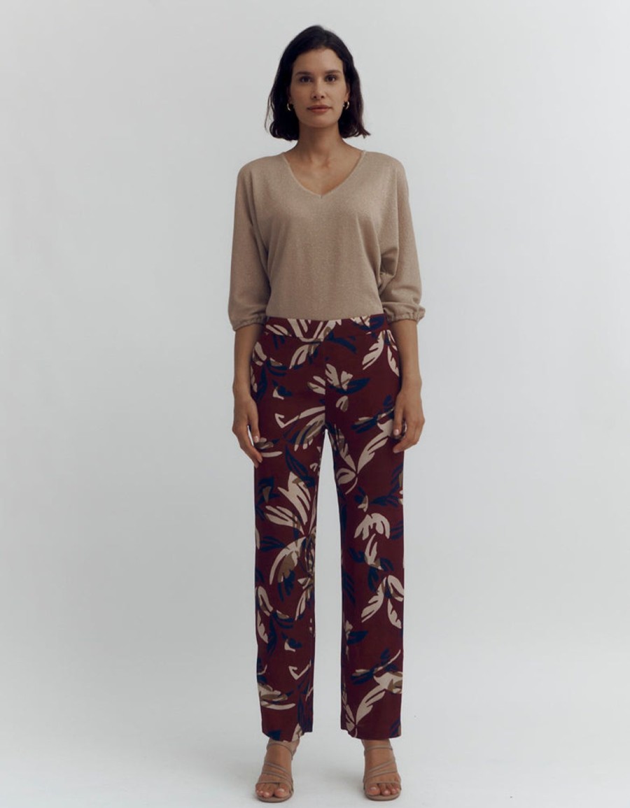 Clearance Devernois Flowing Printed Trousers