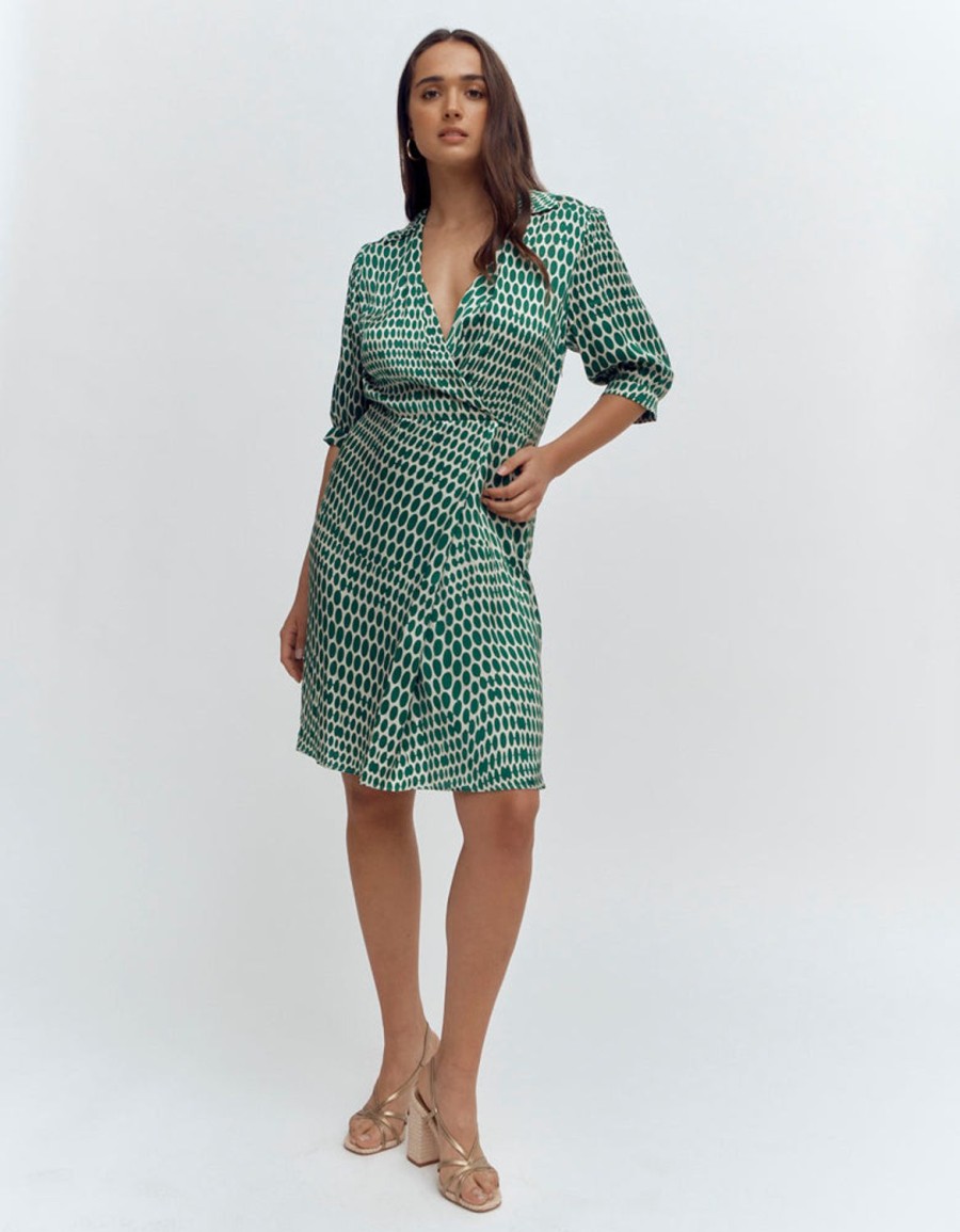 Clearance Devernois Wrap Blouse Dress